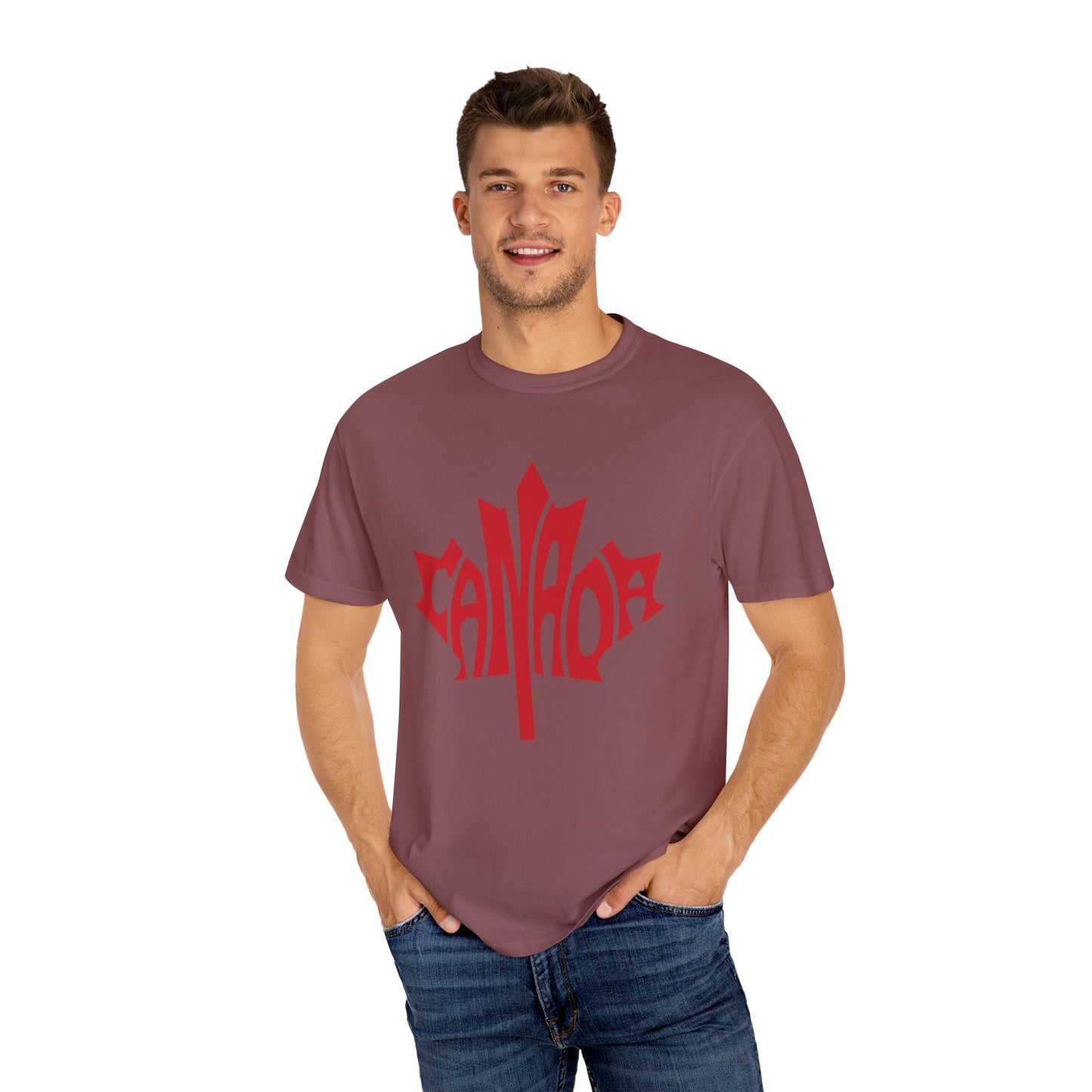 Canada Graphic T-Shirt, Unisex Tee, Garment-Dyed Style, Casual Wear, Summer Essentials, Canadian Pride, Unique Gift Idea