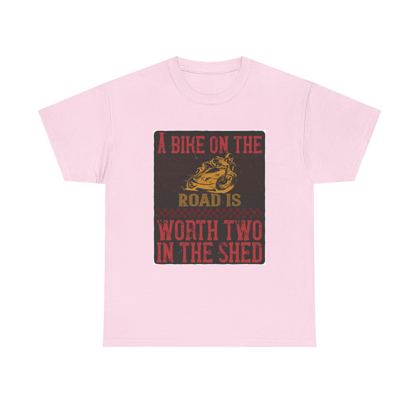 Adventure Awaits Biker Unisex Heavy Cotton Tee – Perfect for Bikers, Cyclists, Outdoor Lovers, Gifts, Casual Wear, Bike Enthusiasts
