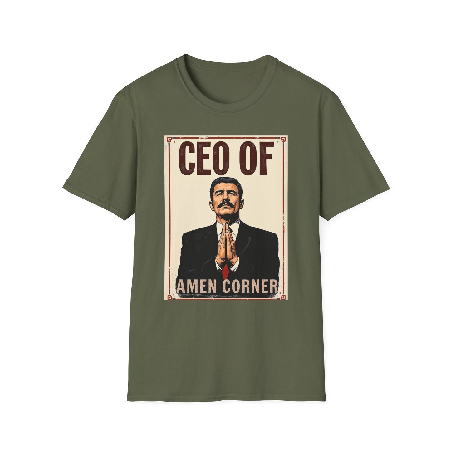 CEO of Amen Corner Unisex T-Shirt, Funny Gift for Men, Graphic Tee, Casual Wear, Unique Humor Shirt