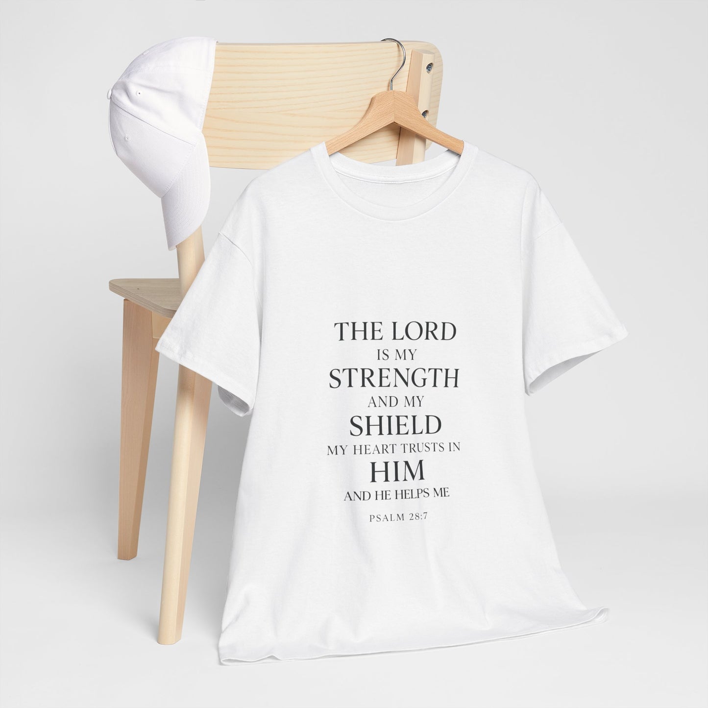 Faith-Inspired Unisex Heavy Cotton Tee - "The Lord is My Strength"