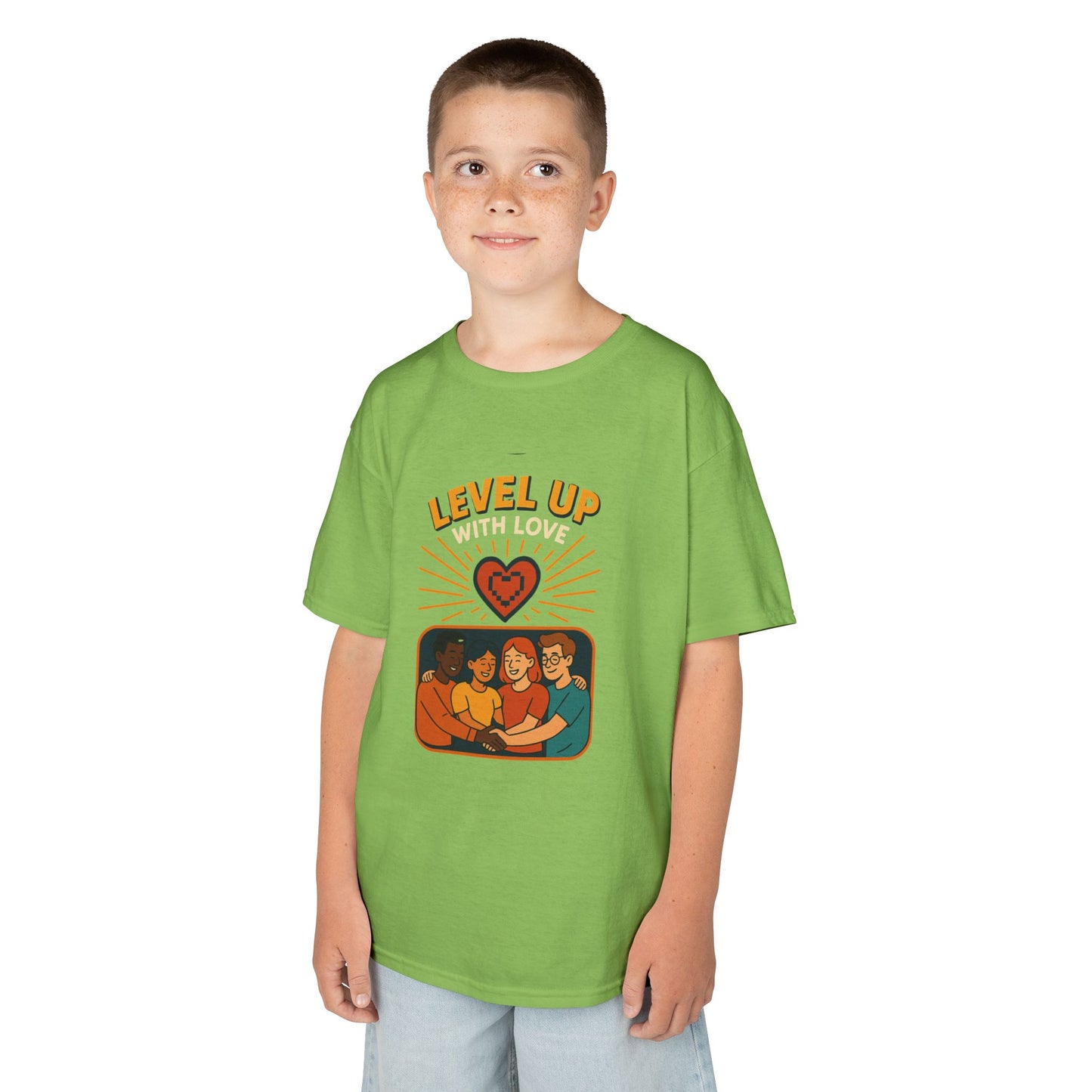 Christian Level Up Kids Tee | Fun Graphic T-Shirt for Play, Gift for Kids, Birthday Party, Family Gatherings, Casual Wear