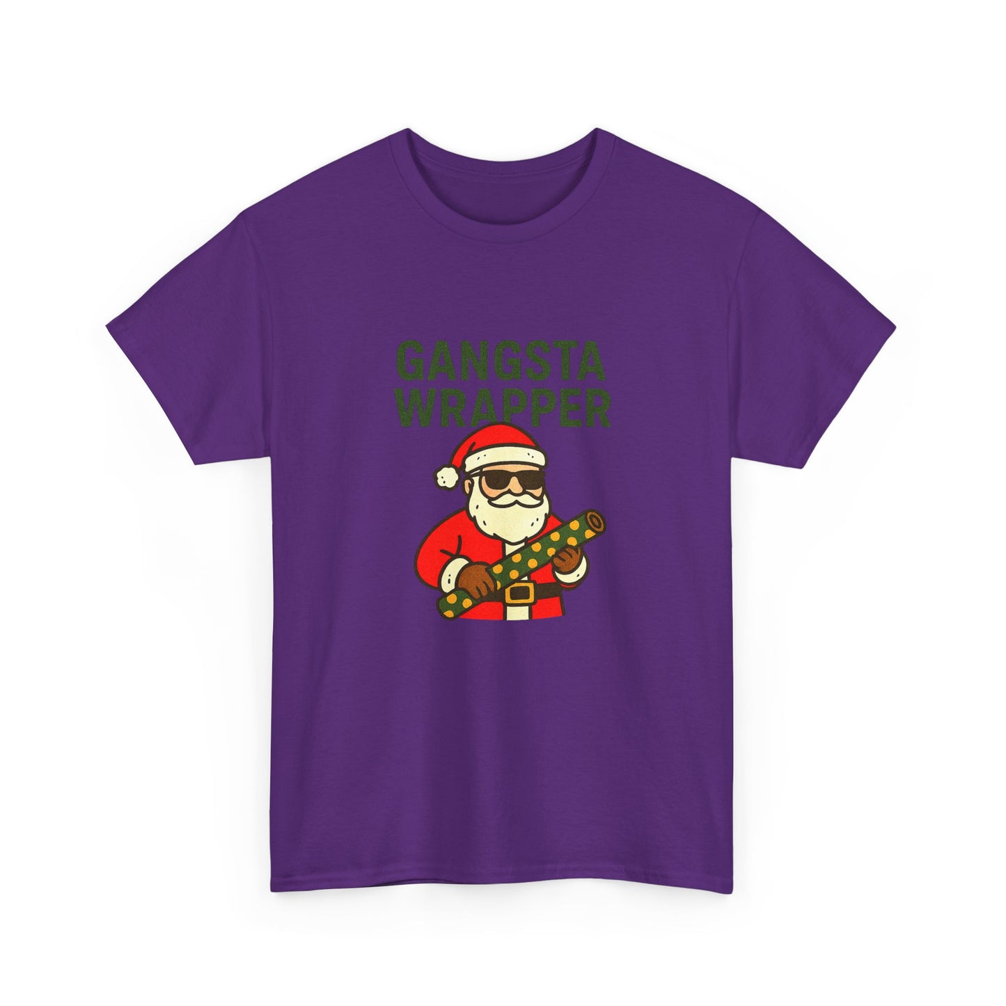 Gangsta Wrapper Unisex Cotton Tee - Fun Holiday T-Shirt for Christmas Celebrations