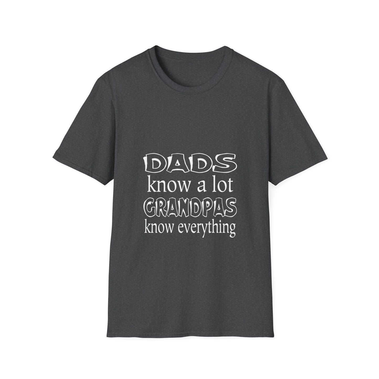 Cool Grandpa Unisex Softstyle T-Shirt - 'Dads Know a Lot, Grandpas Know Everything' - Perfect Gift for Father's Day, Family Gatherings, or Casual [...]