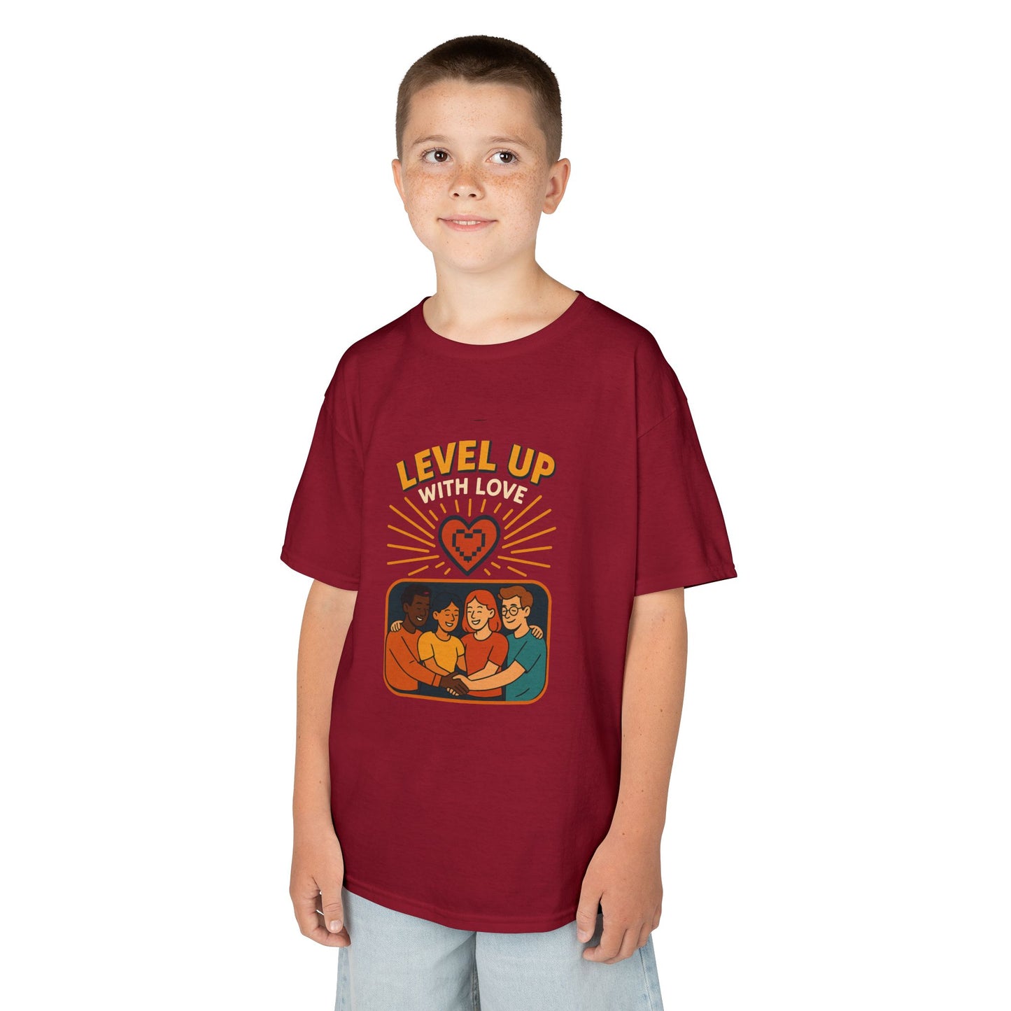 Christian Level Up Kids Tee | Fun Graphic T-Shirt for Play, Gift for Kids, Birthday Party, Family Gatherings, Casual Wear