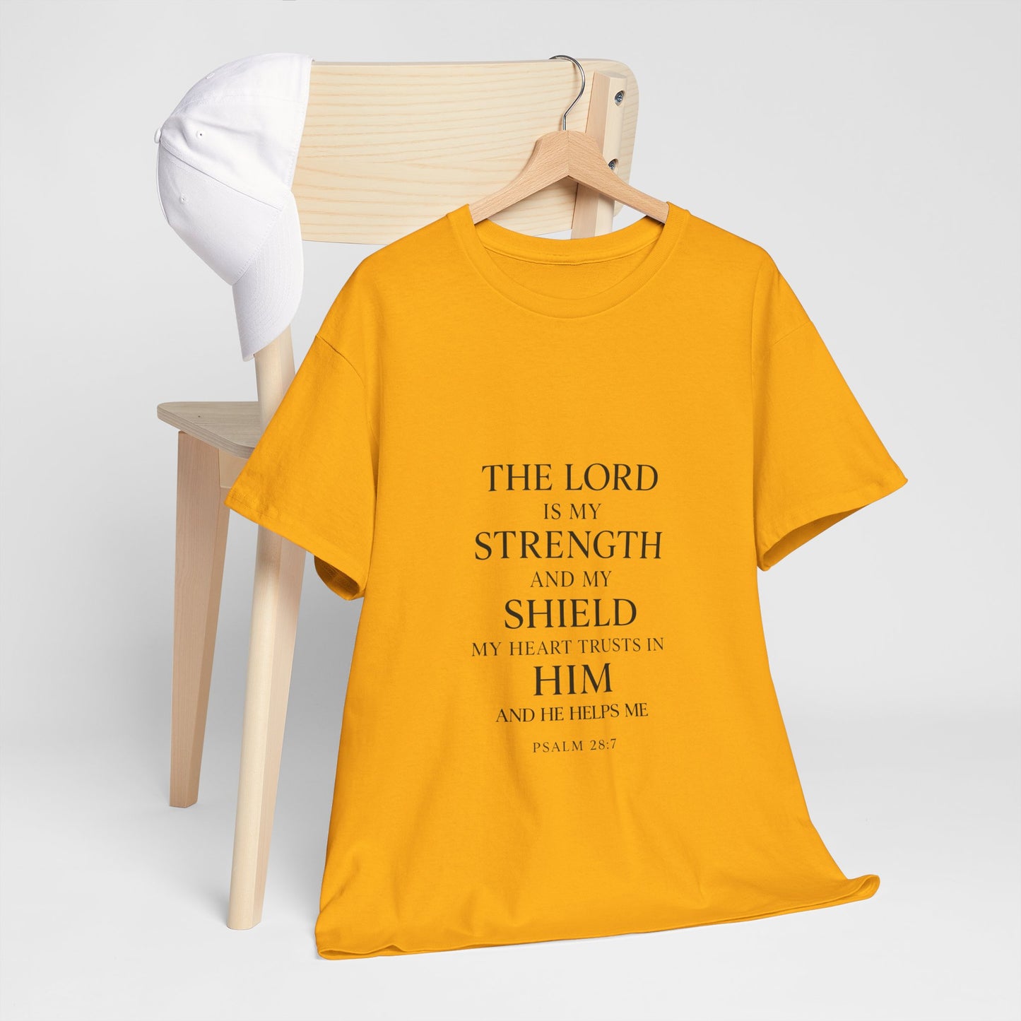 Faith-Inspired Unisex Heavy Cotton Tee - "The Lord is My Strength"