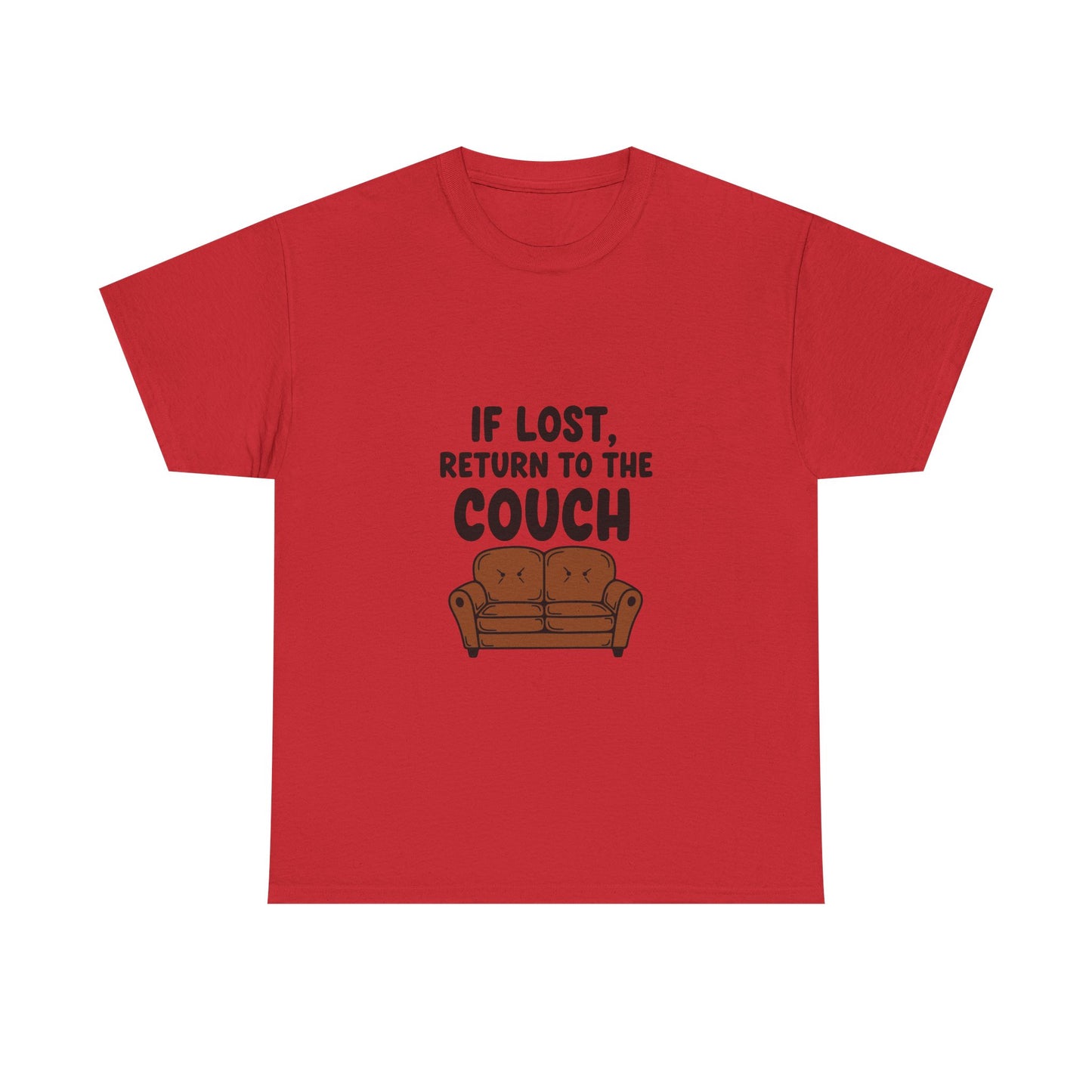 Funny Couch Tee, Unisex Heavy Cotton Tee, Comfort Shirt for Homebodies, Perfect Gift for Couch Lovers, Casual Wear, Quirky Shirt