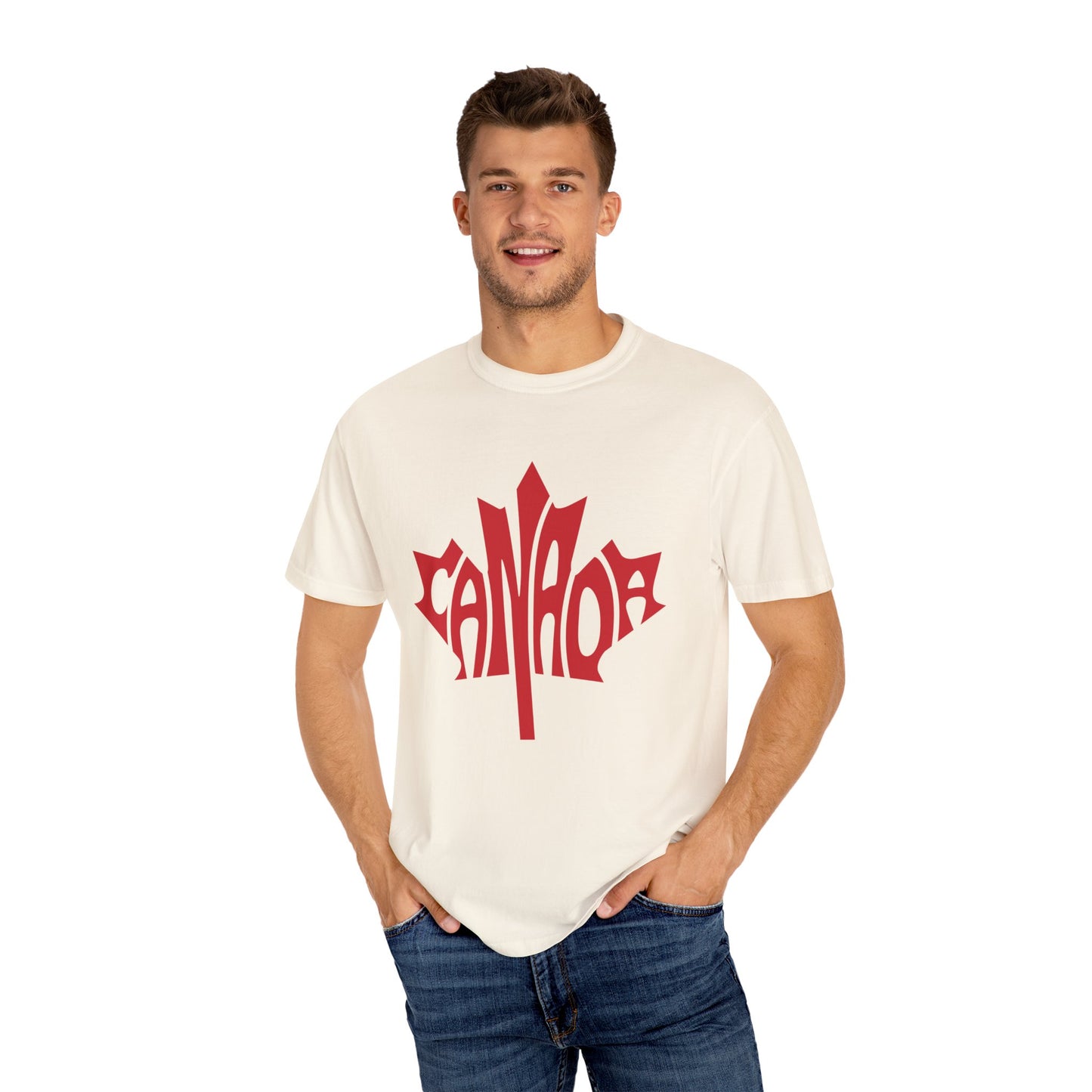 Canada Graphic T-Shirt, Unisex Tee, Garment-Dyed Style, Casual Wear, Summer Essentials, Canadian Pride, Unique Gift Idea