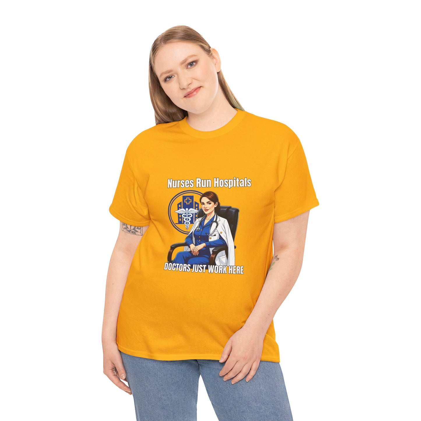 Nurse Appreciation Tee, Unisex Heavy Cotton Tee, Gifts for Nurses, Hospital Staff Shirt, Nurse's Day Celebration Tee, Medical Humor Apparel