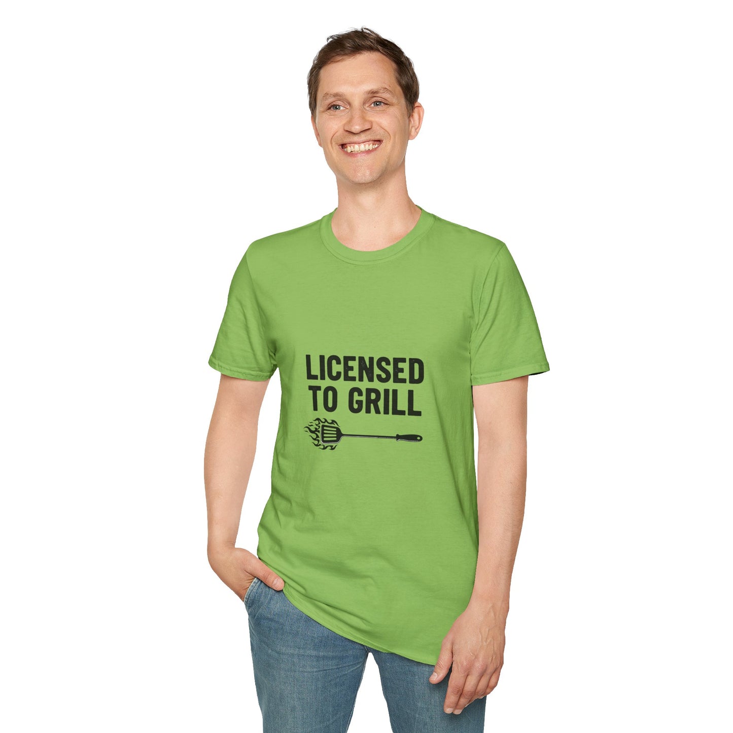 Licensed to Grill Unisex T-Shirt | Funny BBQ Apparel, Grilling Gift, Summer Cookout Top, Foodie Shirt, Outdoor Party Wear