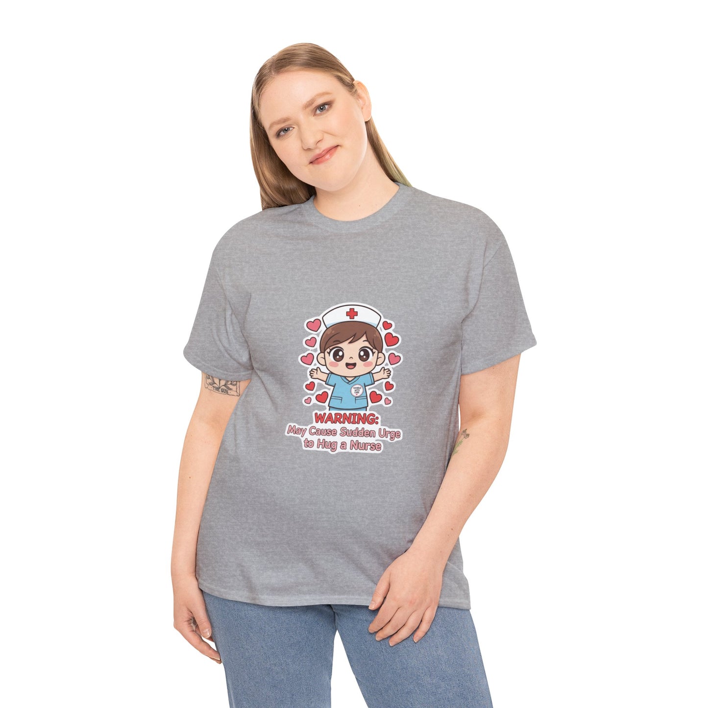 Nurse Humor Tee, Unisex Heavy Cotton Tee for Healthcare Workers, Cute Nurse Shirt, Gift for Nurses, Funny Medical Apparel, Casual T-Shirt