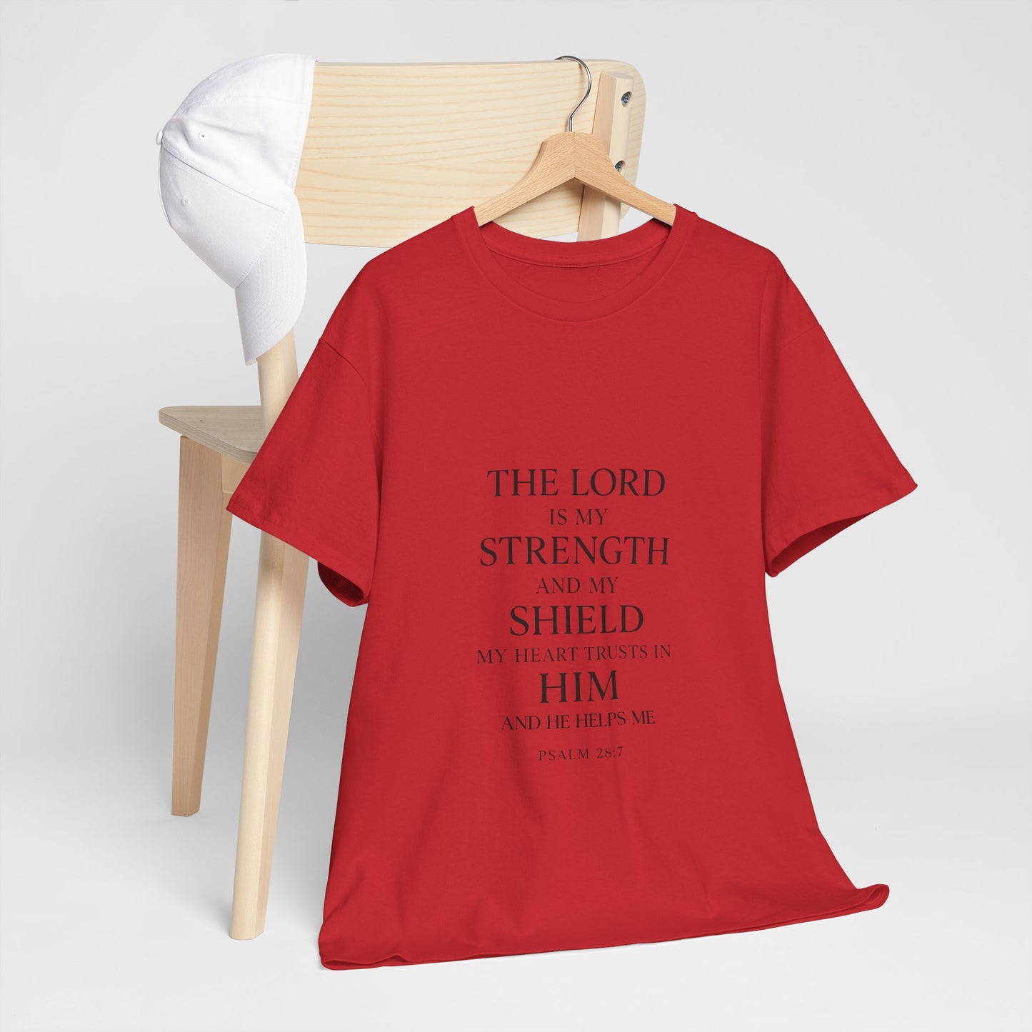 Faith-Inspired Unisex Heavy Cotton Tee - "The Lord is My Strength"