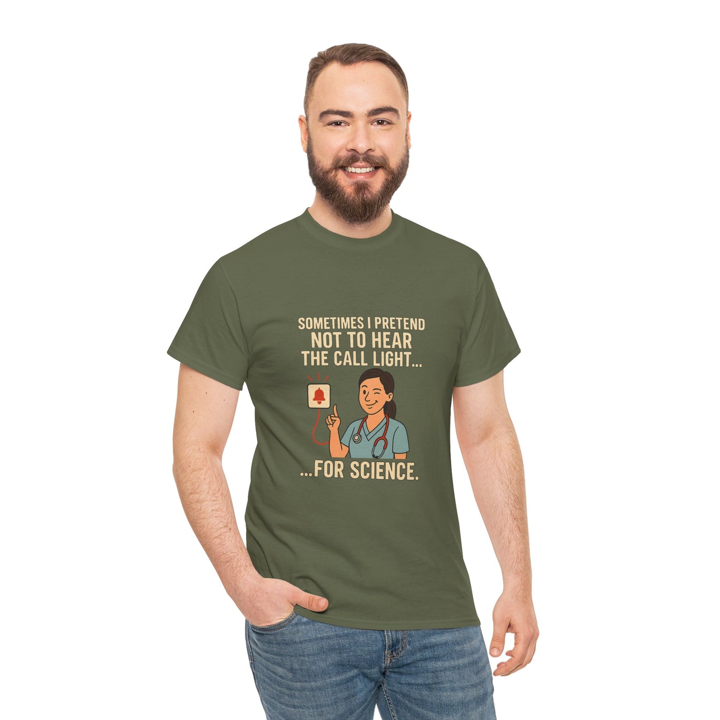 Funny Science Nurse Tee, Unisex Heavy Cotton Tee for Healthcare Workers, Gift for Nurses, Medical Humor Shirt, Nurses Week Apparel