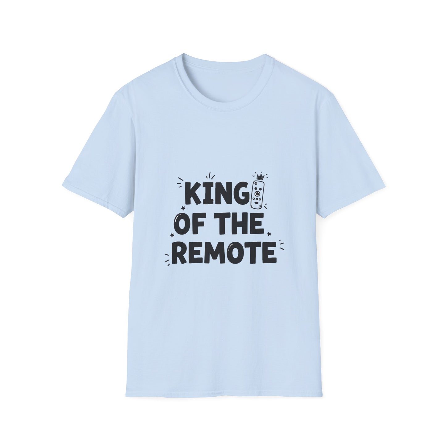 Funny King of the Remote Unisex T-Shirt | Gift for Dads, TV Lovers, Birthday Celebration, Relaxed Fit, Casual Wear