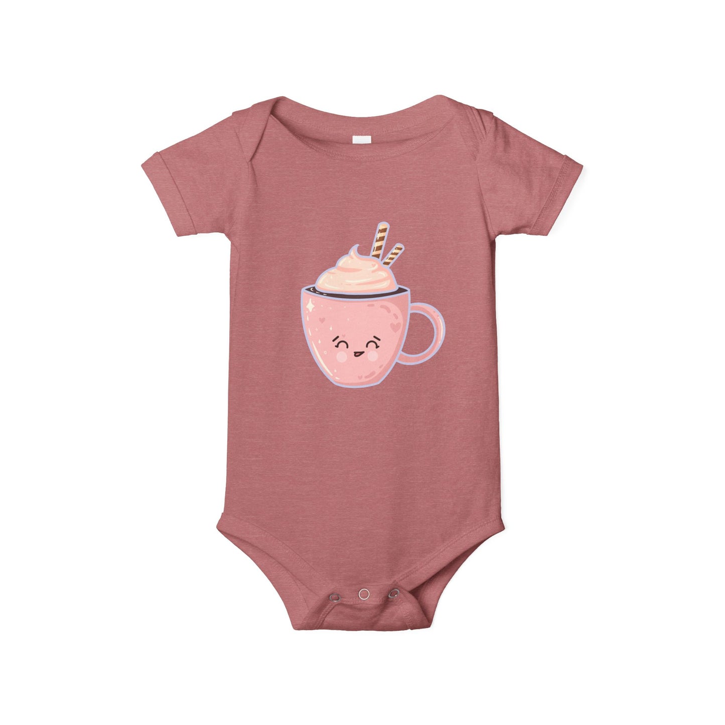 Cute Hot Chocolate Infant Onesie, Baby Shower Gift, Holiday Outfit, Newborn Clothing, Festive Baby Wear, Winter Celebration Attire